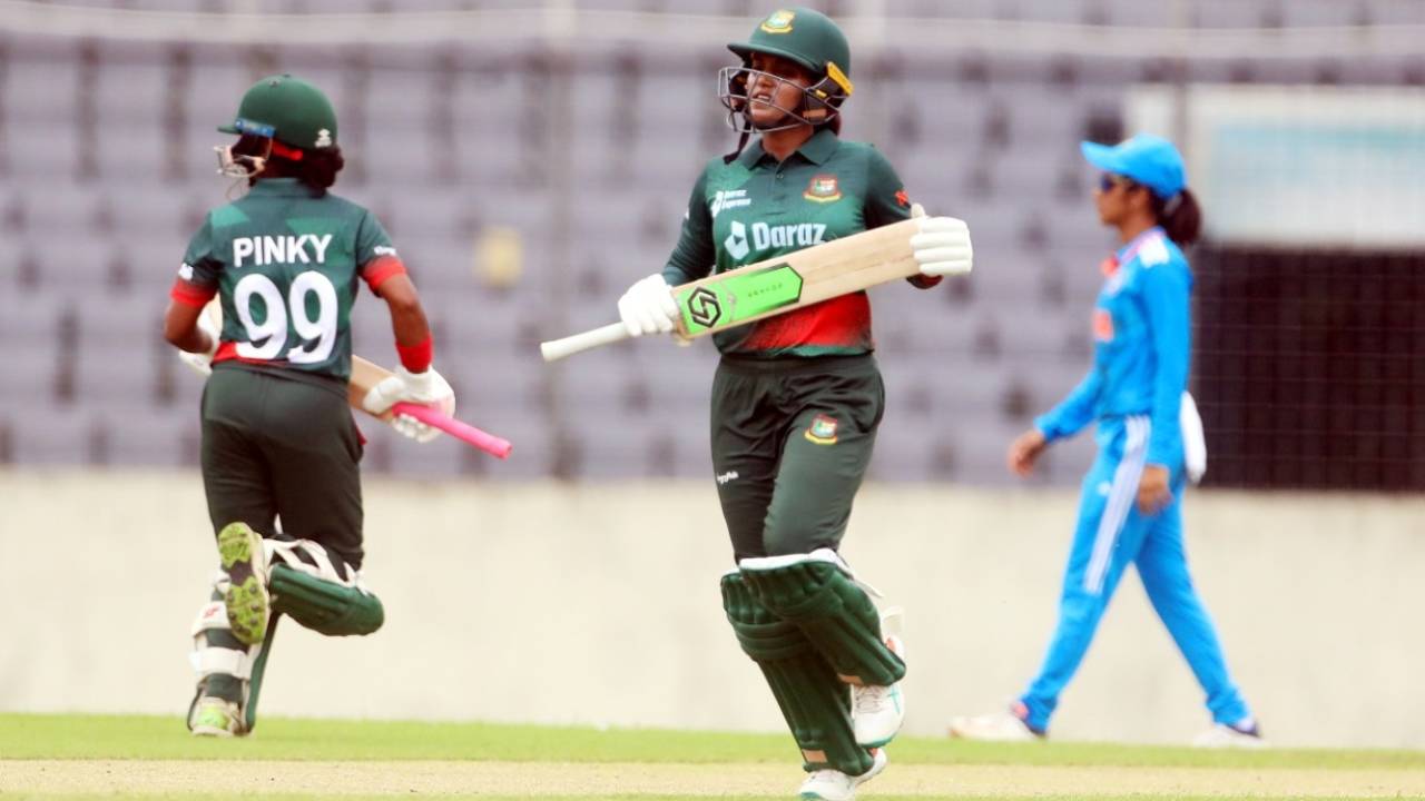 Nigar Sultana and Fargana Hoque had a useful partnership, Bangladesh vs India, 1st women's ODI, Dhaka, July 16, 2023
