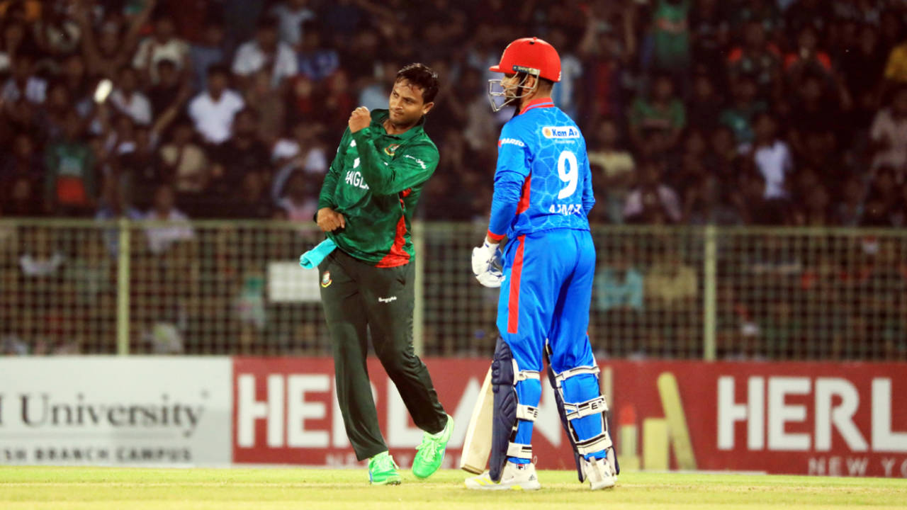 Shakib Al Hasan struck twice in one over, Bangladesh vs Afghanistan, 2nd T20I, Sylhet, July 16, 2023
