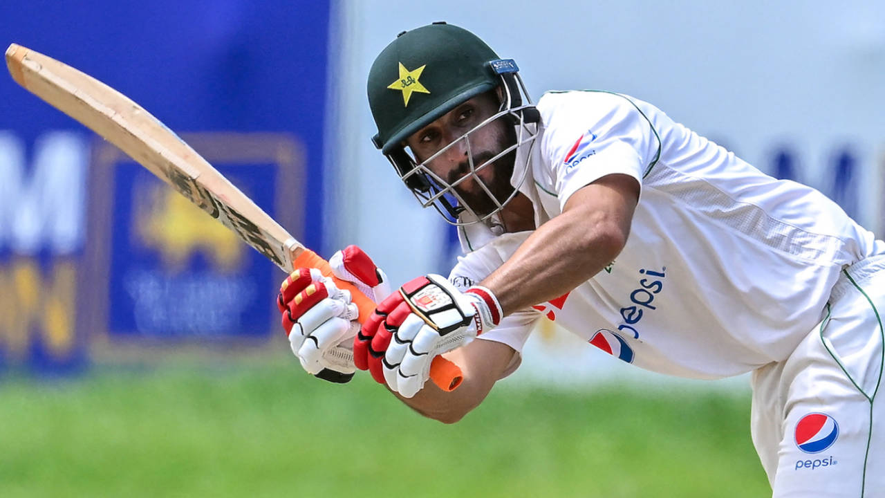Agha Salman scored an agressive 83 in Pakistan's first innings&nbsp;&nbsp;&bull;&nbsp;&nbsp;AFP/Getty Images