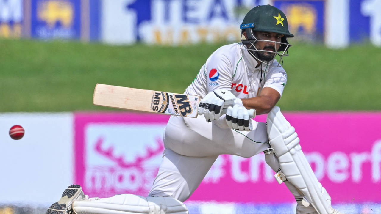 Saud Shakeel had to do the bulk of the run-scoring after the eighth wicket fell, Sri Lanka vs Pakistan, 1st men's Test, Galle, 3rd day, July 18, 2023