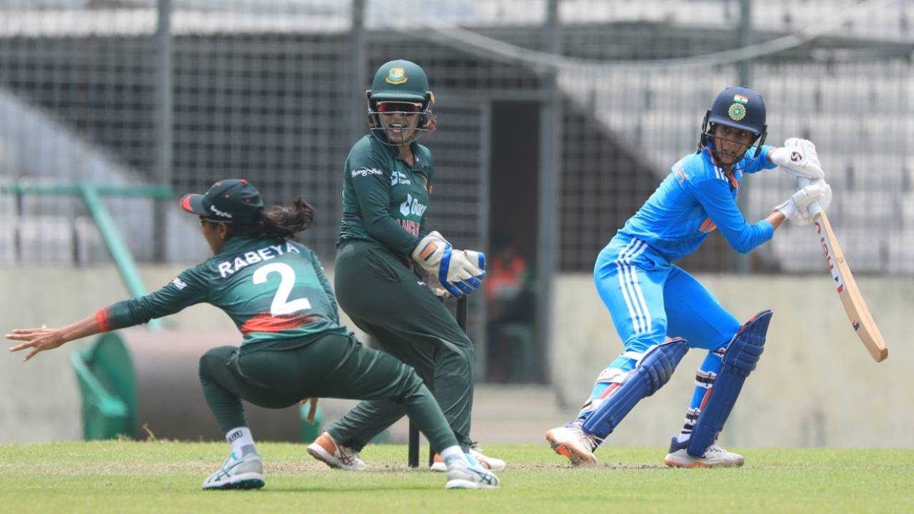 Jemimah Rodrigues brought about some impetus to the India innings, Bangladesh vs India, 2nd women's ODI, Mirpur, July 19, 2023