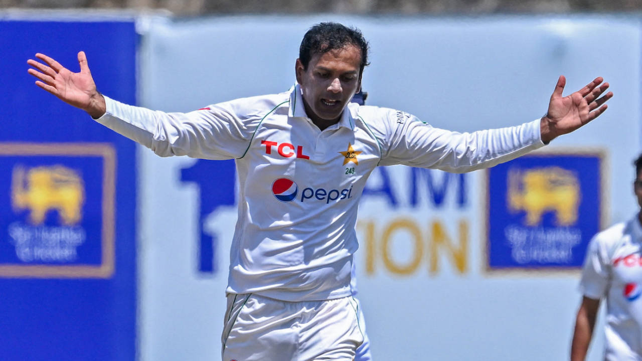 Noman Ali finished with figures of 7 for 70 in the second Test against Sri Lanka&nbsp;&nbsp;&bull;&nbsp;&nbsp;AFP/Getty Images