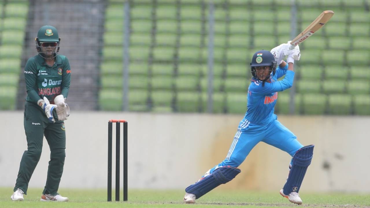 Jemimah Rodrigues finished on a career-best 86, Bangladesh vs India, 2nd women's ODI, Mirpur, July 19, 2023