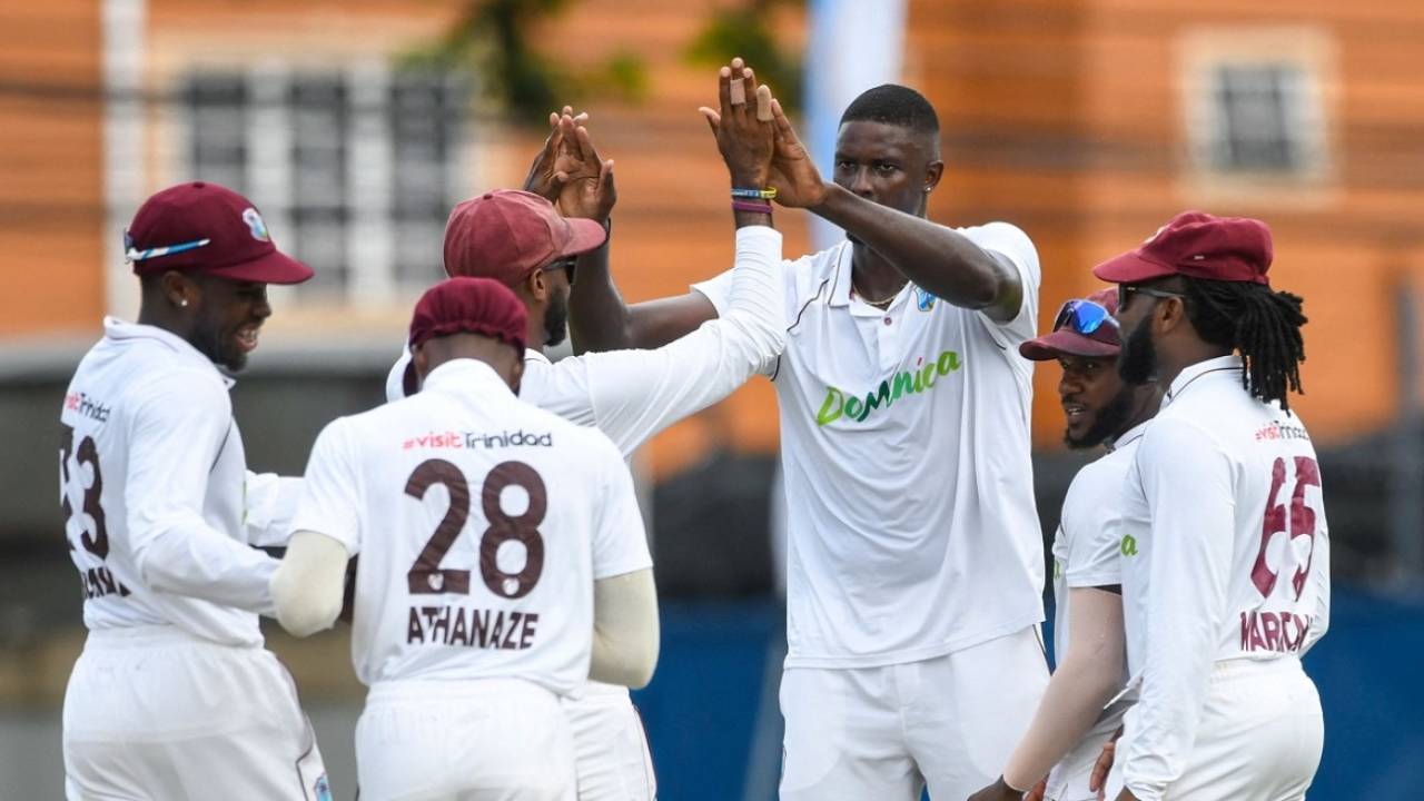 West Indies finally had something to celebrate as Jason Holder sent back Yashasvi Jaiswal, West Indies vs India, 2nd Test, first day, Port-of-Spain, July 20, 2023