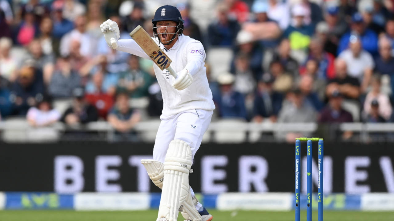 Jonny Bairstow yells 'no!' during his bristling innings of 99 not out&nbsp;&nbsp;&bull;&nbsp;&nbsp;Getty Images