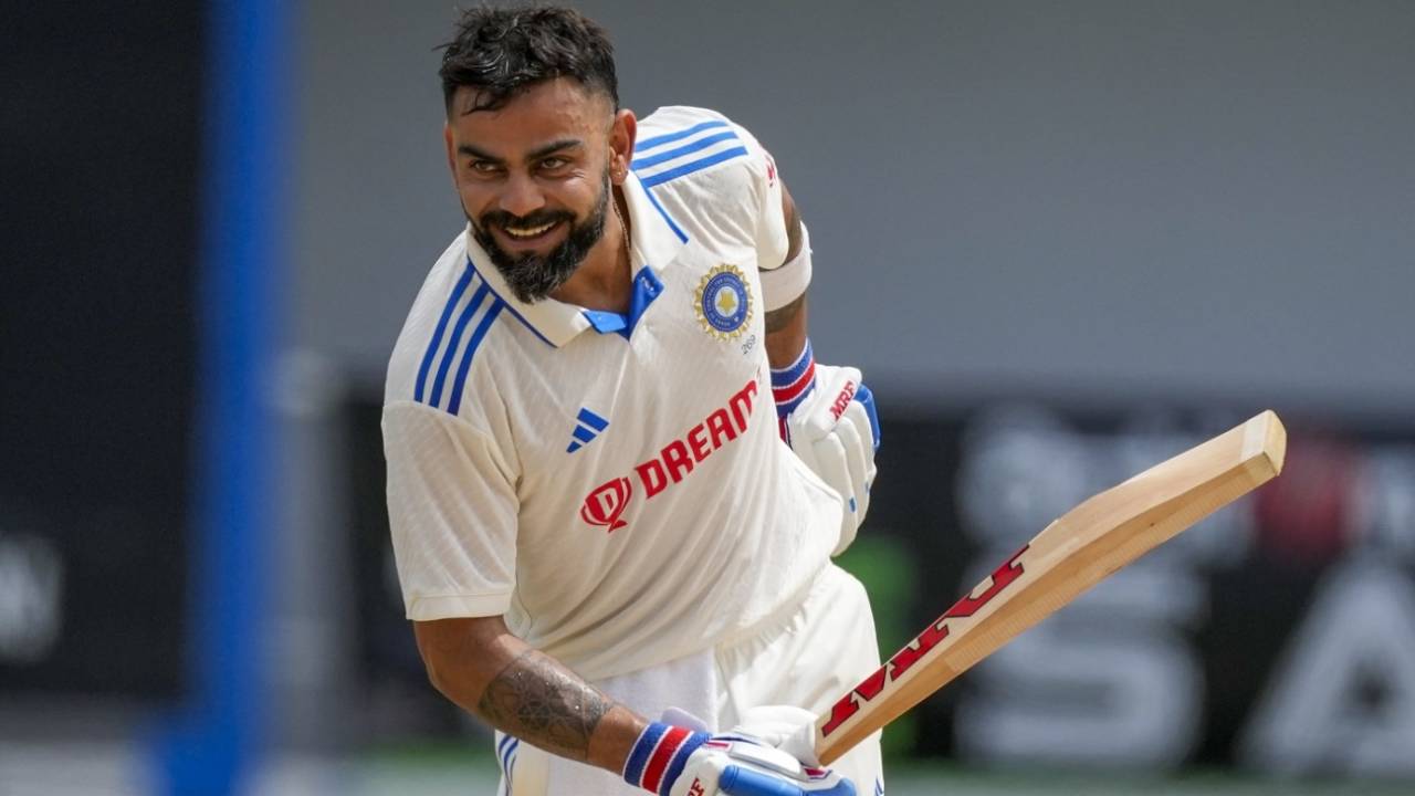 Virat Kohli takes a bow after scoring his 29th Test century, West Indies vs India, 2nd Test, 2nd day, Port-of-Spain, July 21, 2023