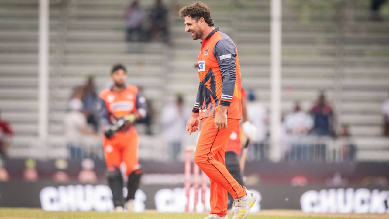 Colin de Grandhomme followed his half-century with a couple of wickets, Brampton Wolves vs Montreal Tigers, Global T20 Canada, Brampton, July 26, 2023