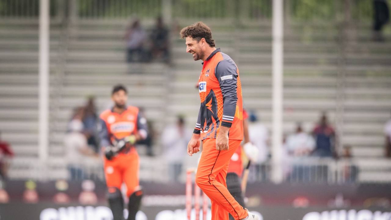 Colin de Grandhomme followed his half-century with a couple of wickets, Brampton Wolves vs Montreal Tigers, Global T20 Canada, Brampton, July 26, 2023