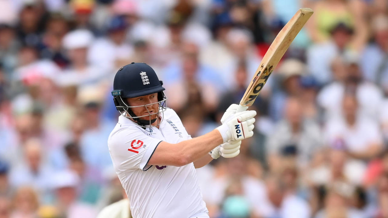 Jonny Bairstow pulls away through the leg side, England vs Australia, 5th men's Ashes Test, The Oval, 3rd day, July 29, 2023