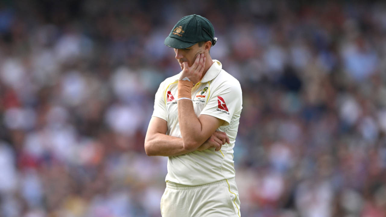 Pat Cummins contemplates his options as England pile on the runs, England vs Australia, 5th men's Ashes Test, The Oval, 3rd day, July 29, 2023