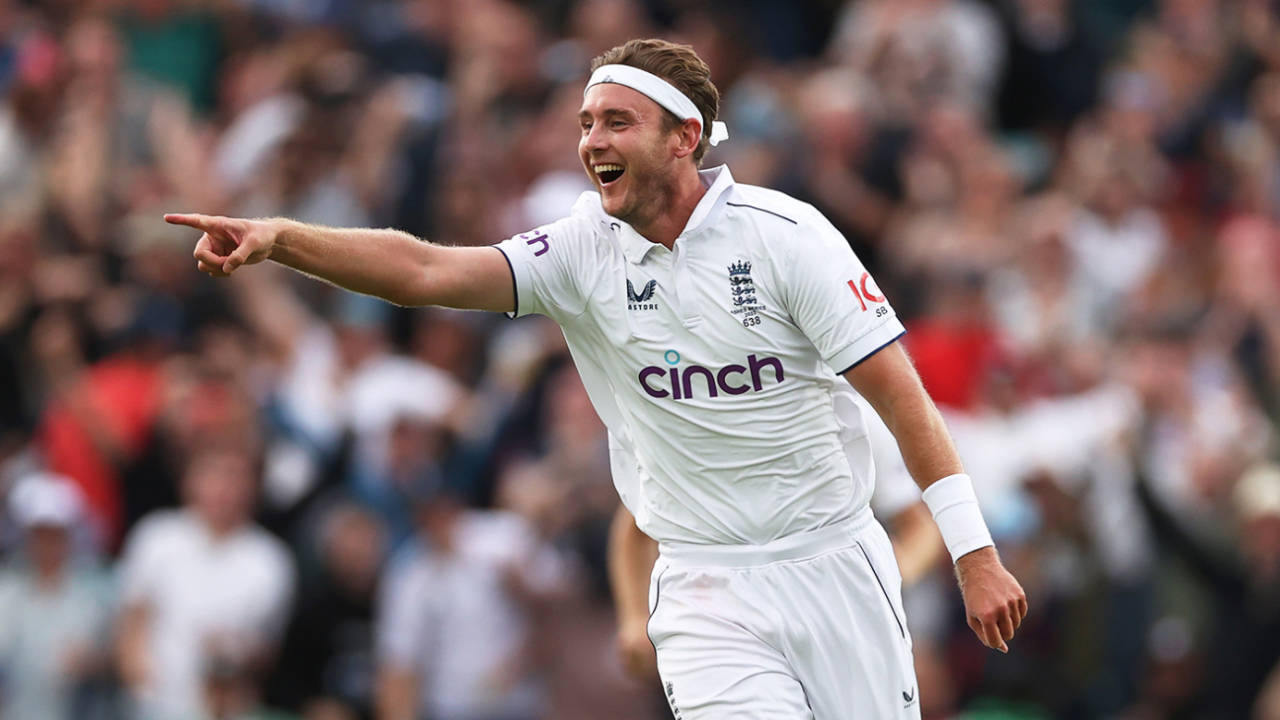 Stuart Broad even turned to the supernatural to enhance in his final spell as a Test cricketer&nbsp;&nbsp;&bull;&nbsp;&nbsp;Getty Images