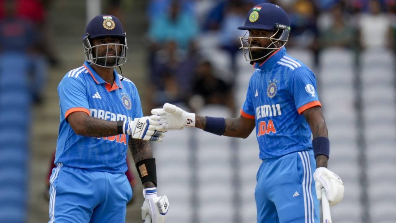 Suryakumar Yadav and Hardik Pandya added 65 off 49 balls, West Indies vs India, 3rd ODI, Tarouba, August 1, 2023