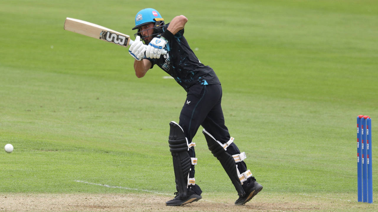 Kashif Ali en route to his 76, Metro Bank One-Day Cup, Durham vs Worcestershire, Seat Unique Riverside, 1st August 2023