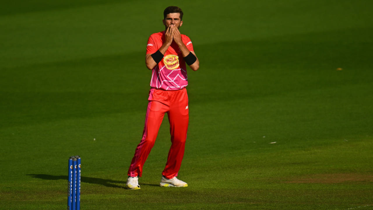 Shaheen Shah Afridi's first-over magic translated well to become first-set magic, Welsh Fire vs Manchester Originals, The Hundred Men's Competition, Cardiff, August 2, 2023