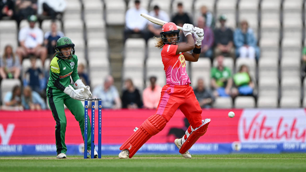 Hayley Matthews fired the Fire innings with 65 off 38, Southern Brave vs Welsh Fire, Women's Hundred, Ageas Bowl, August 4, 2023