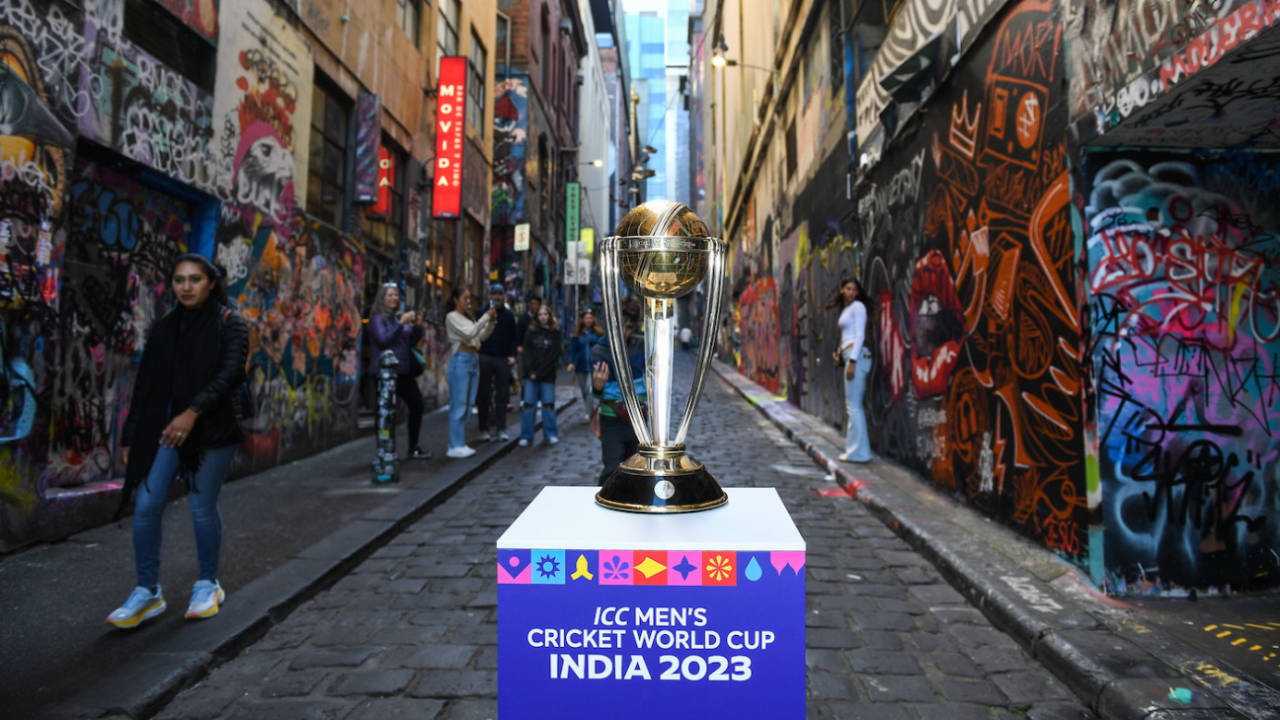 The ODI World Cup trophy continues its tour around the cricket world, Melbourne, July 17, 2023