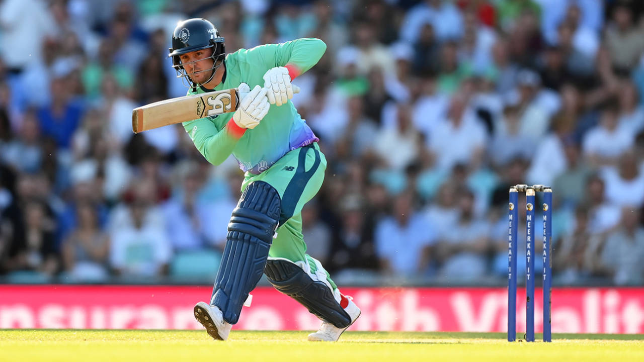 Jason Roy en route to fifty, Men's Hundred, Oval Invincibles vs Manchester Originals, The Kia Oval, August 09, 2023