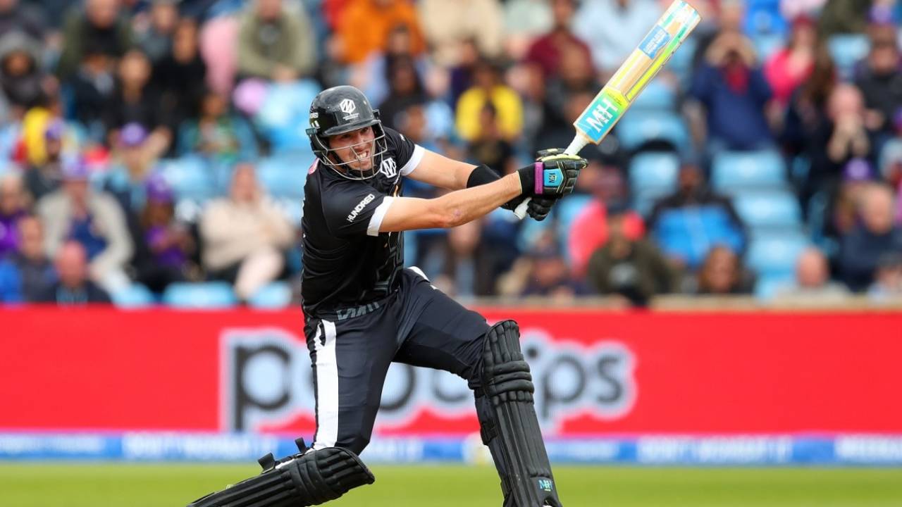 Jamie Overton smacked an unbeaten 83 off just 30 balls to spur Originals, Northern Superchargers vs Manchester Originals, Men's Hundred, Leeds, August 13, 2023