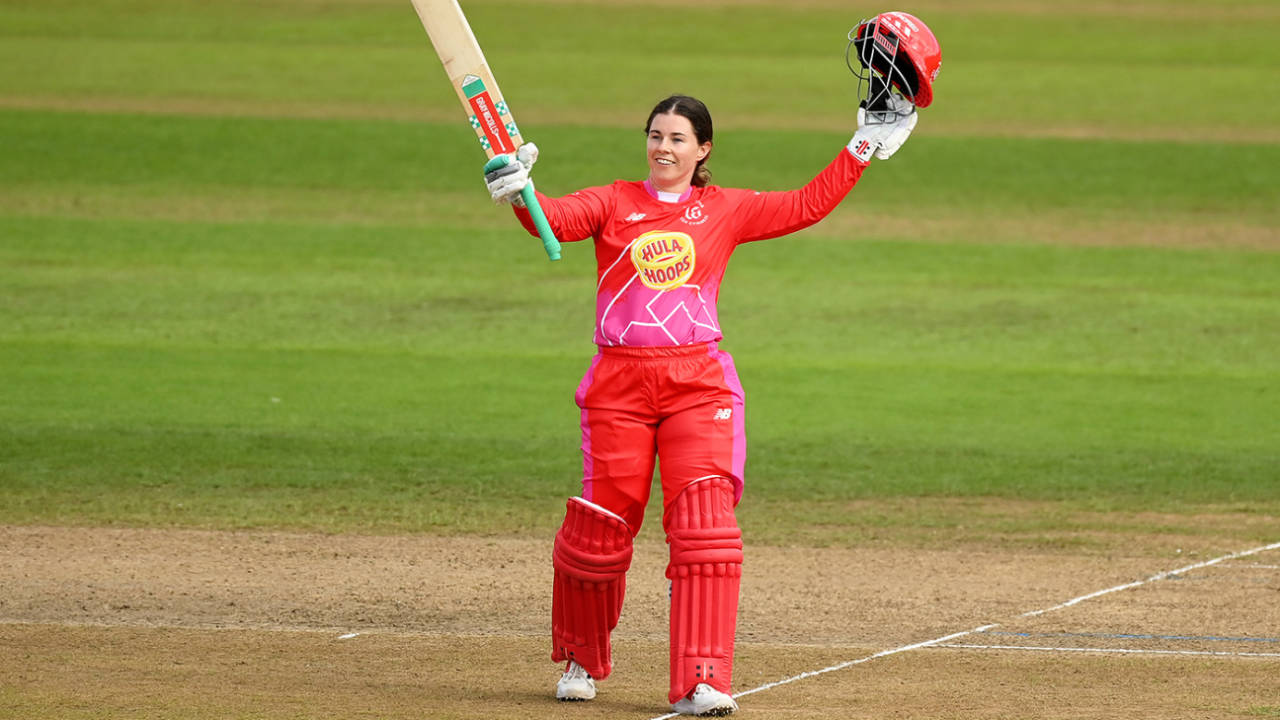 Tammy Beaumont became the first batter to score a century in the Women's Hundred&nbsp;&nbsp;&bull;&nbsp;&nbsp;ECB via Getty Images