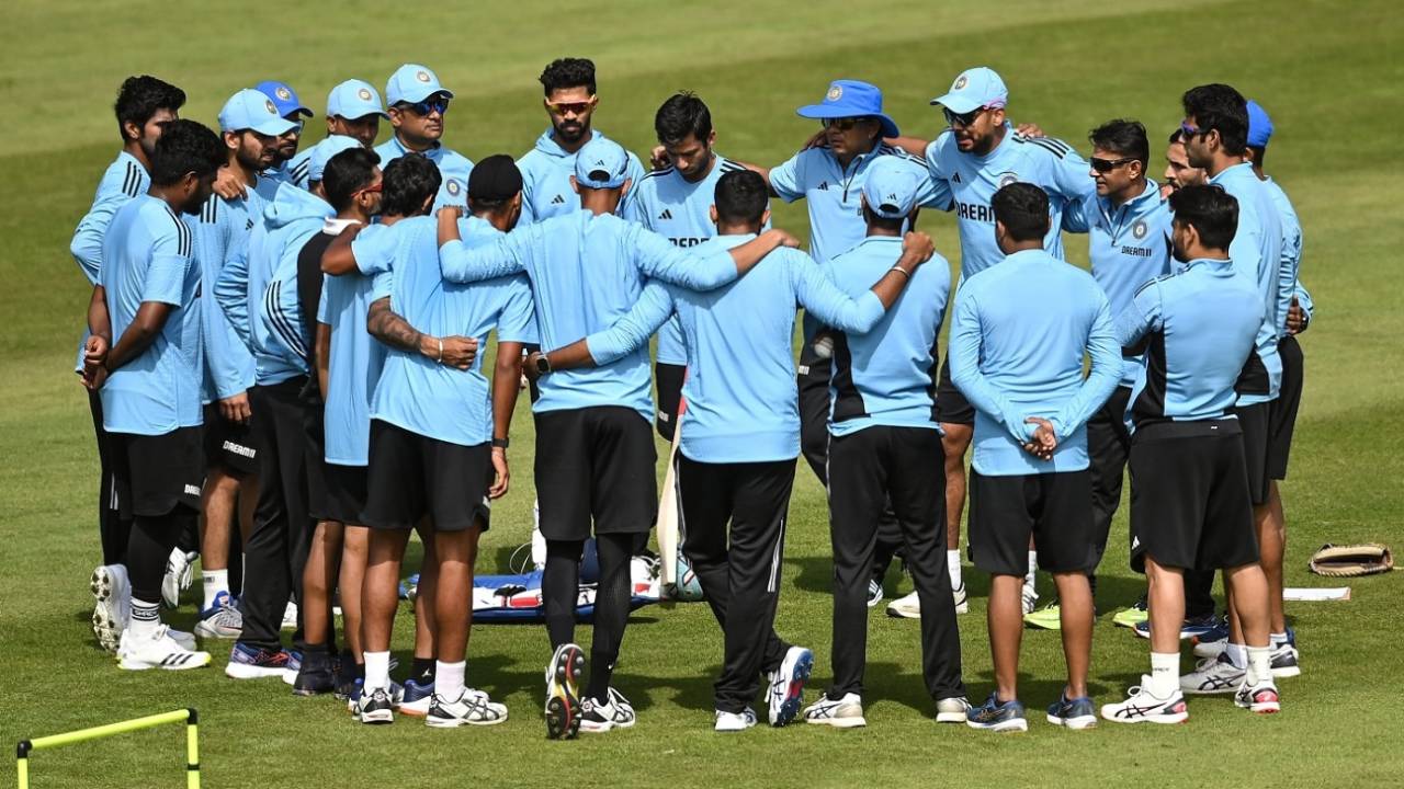 The Indian team is in a huddle during a training session, Ireland vs India, Dublin, August 17, 2023