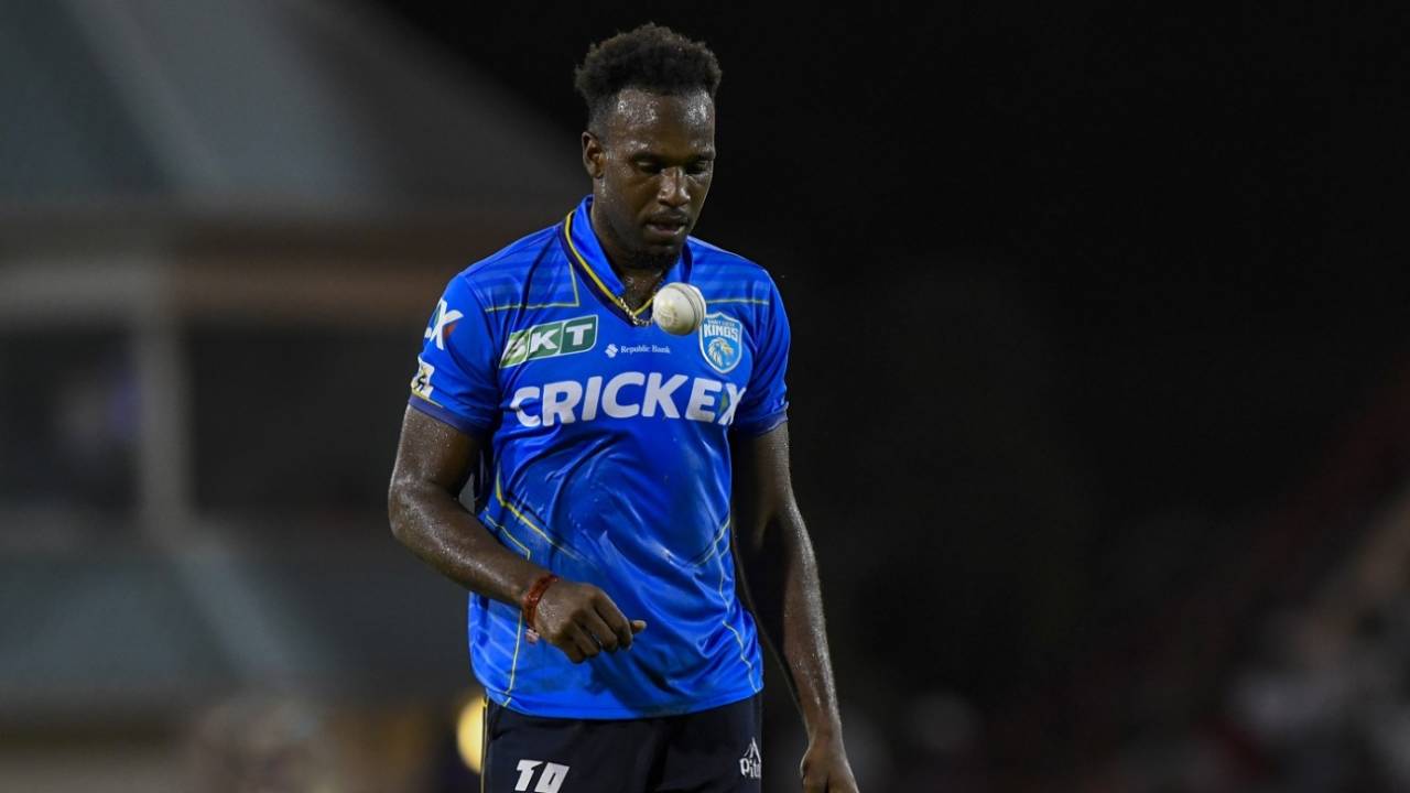 Matthew Forde prepares to bowl, St Lucia Kings vs Barbados Royals, CPL 2023, Gros Islet, August 17, 2023
