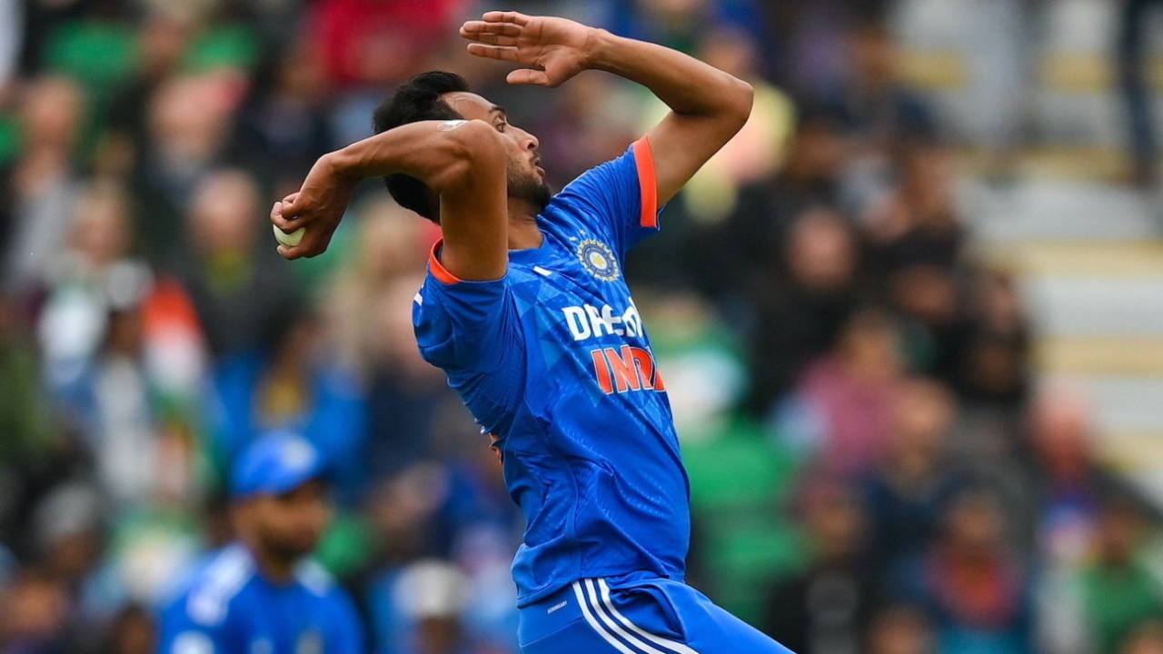 Prasidh Krishna picked up two wickets on T20I debut&nbsp;&nbsp;&bull;&nbsp;&nbsp;Sportsfile/Getty Images