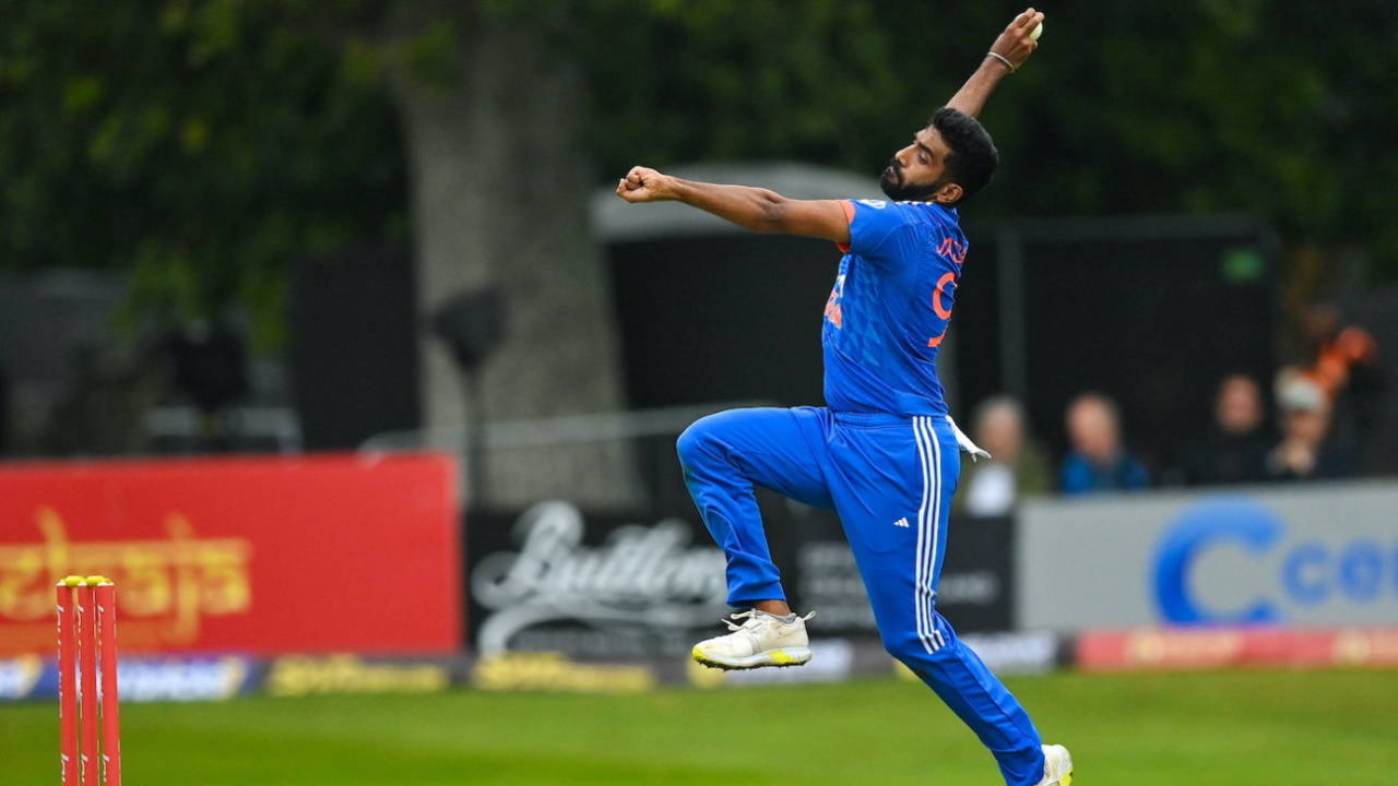 Jasprit Bumrah preps up for the big catapult, Ireland vs India, 1st T20I Malahide, August 18, 2023