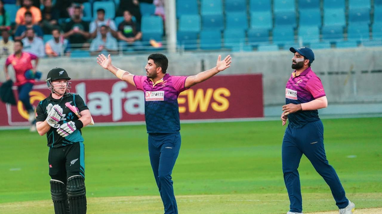 Junaid Siddique picked three wickets to keep UAE in the game, UAE vs New Zealand, 3rd T20I, Dubai, August 20, 2023