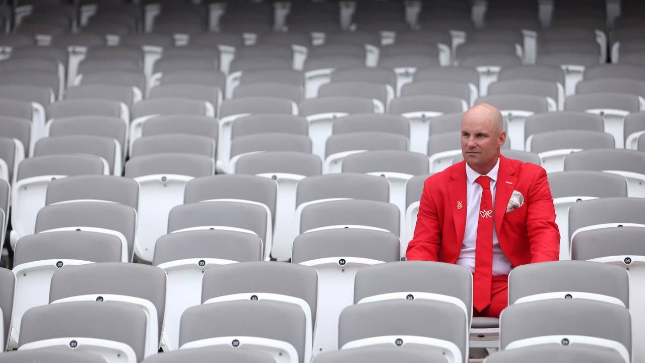 Andrew Strauss in the stands, England vs South Africa, 1st Test, Lord's, day 2, August 18, 2022