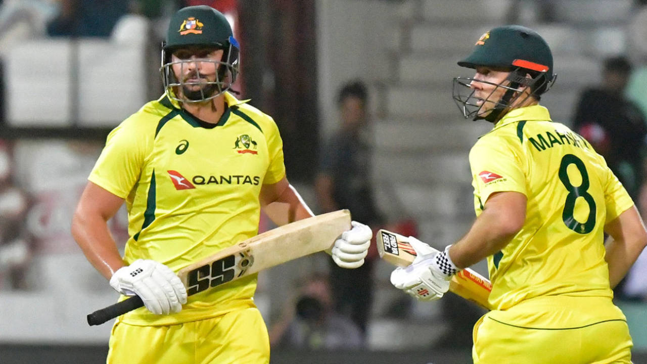 Mitchell Marsh and Tim David added 97 for the fifth wicket, South Africa vs Australia, 1st T20I, Durban, August 30, 2023
