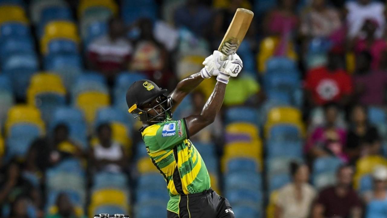 Shamarh Brooks slammed 78 off 41 balls that took Tallawahs to 160 for 7, Barbados Royals vs Jamaica Tallawahs, CPL 2023, Bridgetown, August 31, 2023