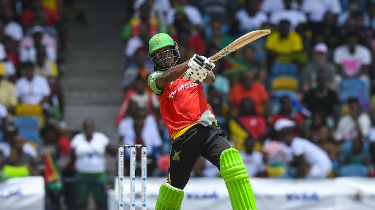 Keemo Paul smacked three sixes and a four in his 41*, Guyana Amazon Warriors vs St Kitts and Nevis Patriots, Caribbean Premier League, Barbados, September 2, 2023