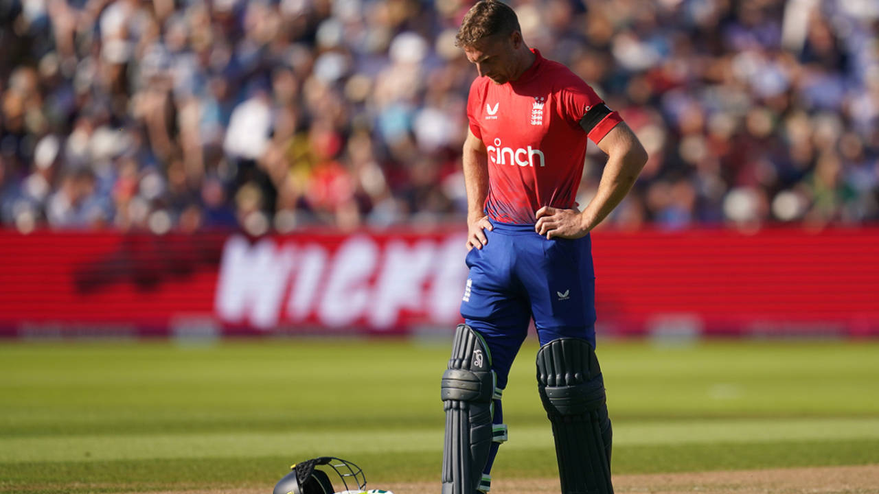 Jos Buttler was unable to prevent the chase unravelling, England vs New Zealand, 3rd T20I, Edgbaston, September 3, 2023