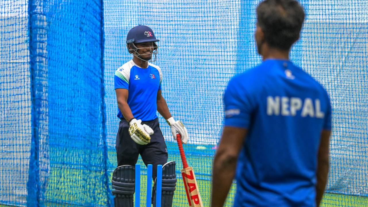 Rohit Paudel is all smiles during a training session