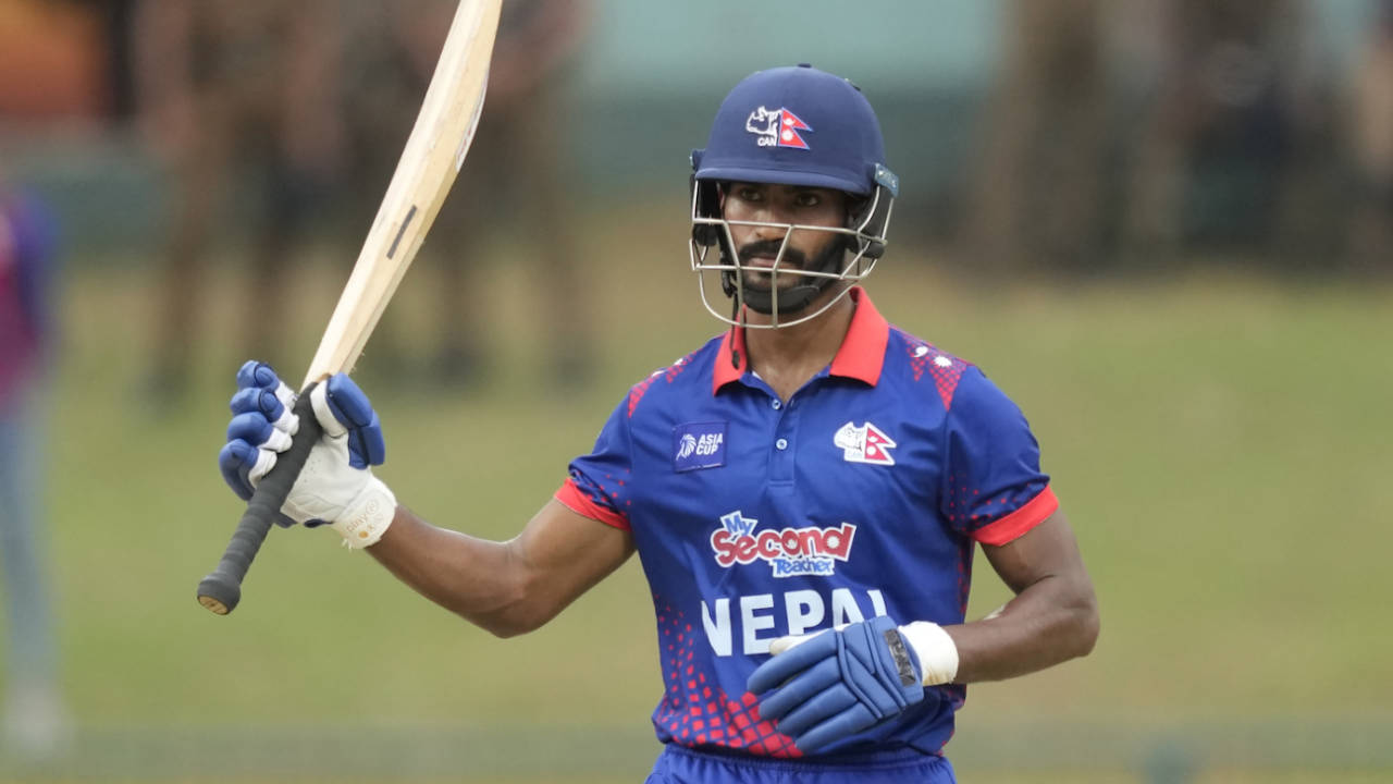 Aasif Sheikh scored a responsible half-century but couldn't carry on, India vs Nepal, Asia Cup, Pallekele, September 4, 2023