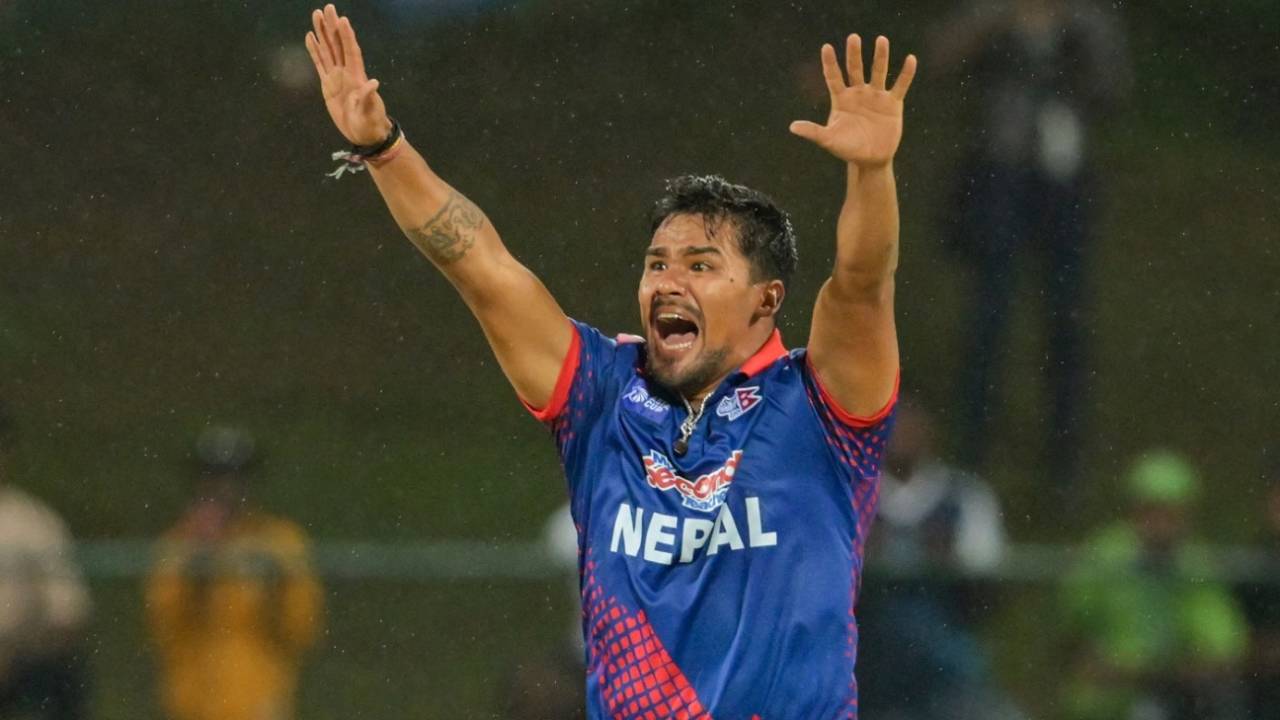 Karan KC appeals for lbw against Rohit Sharma, India vs Nepal, Asia Cup, Pallekele, September 4, 2023
