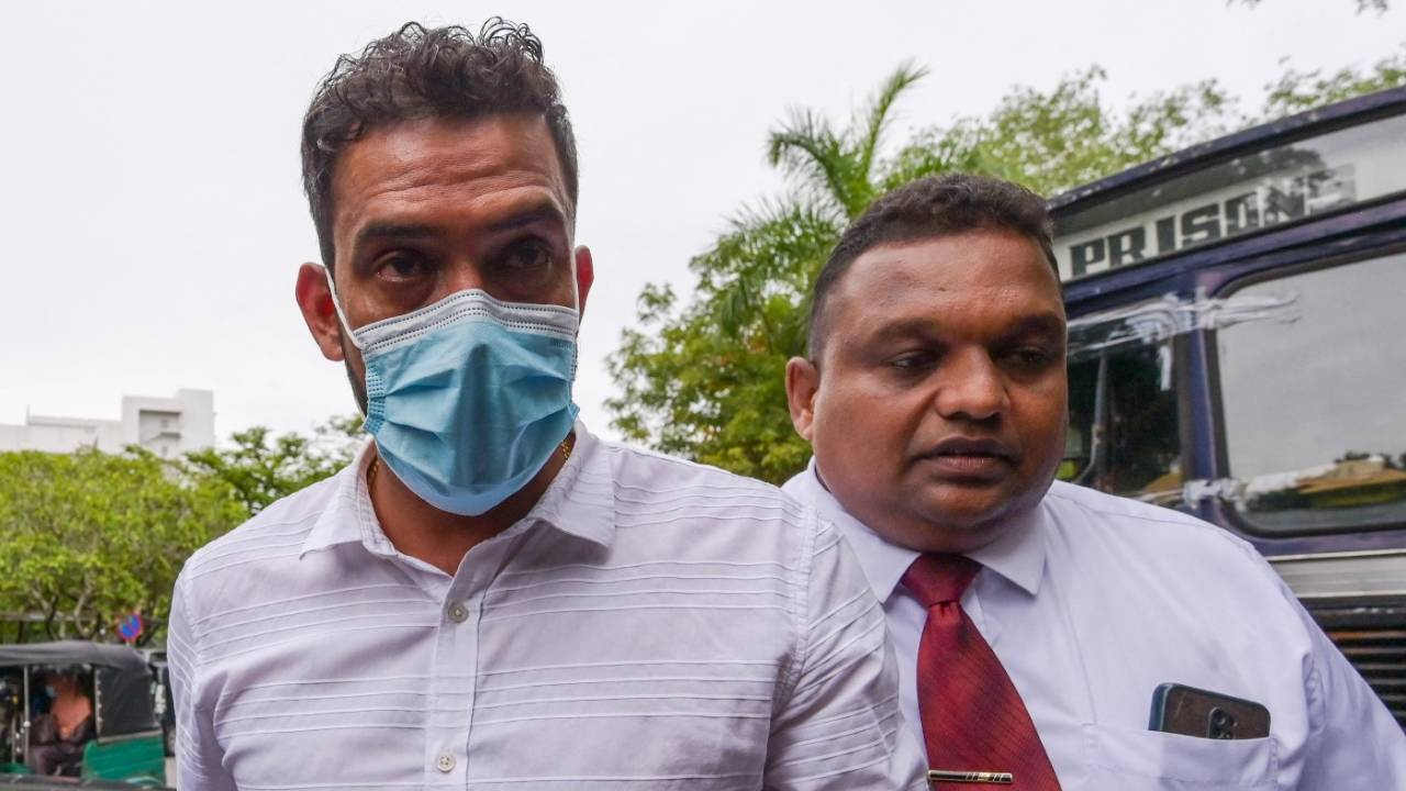 Sachithra Senanayake is being taken to a court, Colombo, September 6, 2023