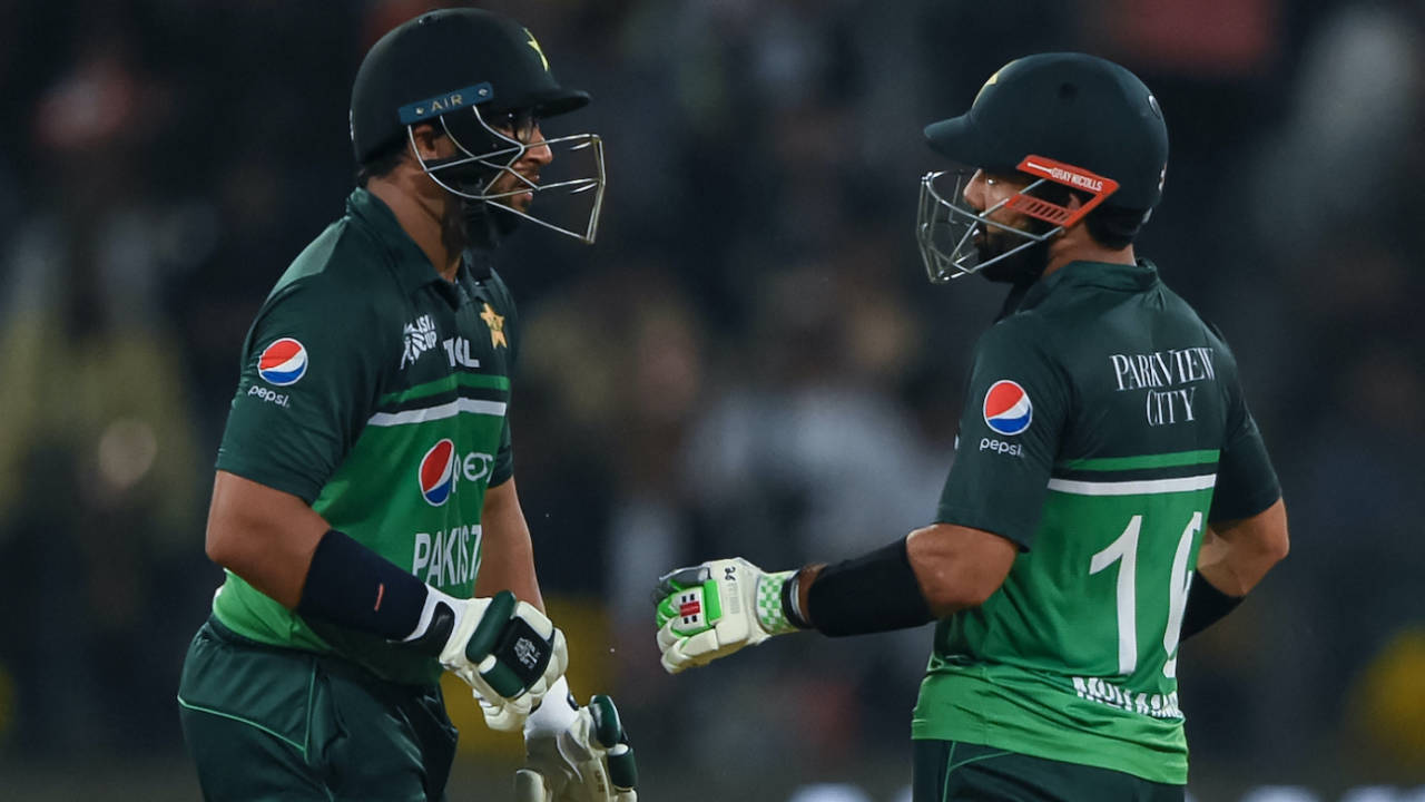 Imam-ul-Haq and Mohammad Rizwan put on an 85-run partnership for the third wicket, Pakistan vs Bangladesh, Asia Cup, Super Fours, Lahore, September 6, 2023