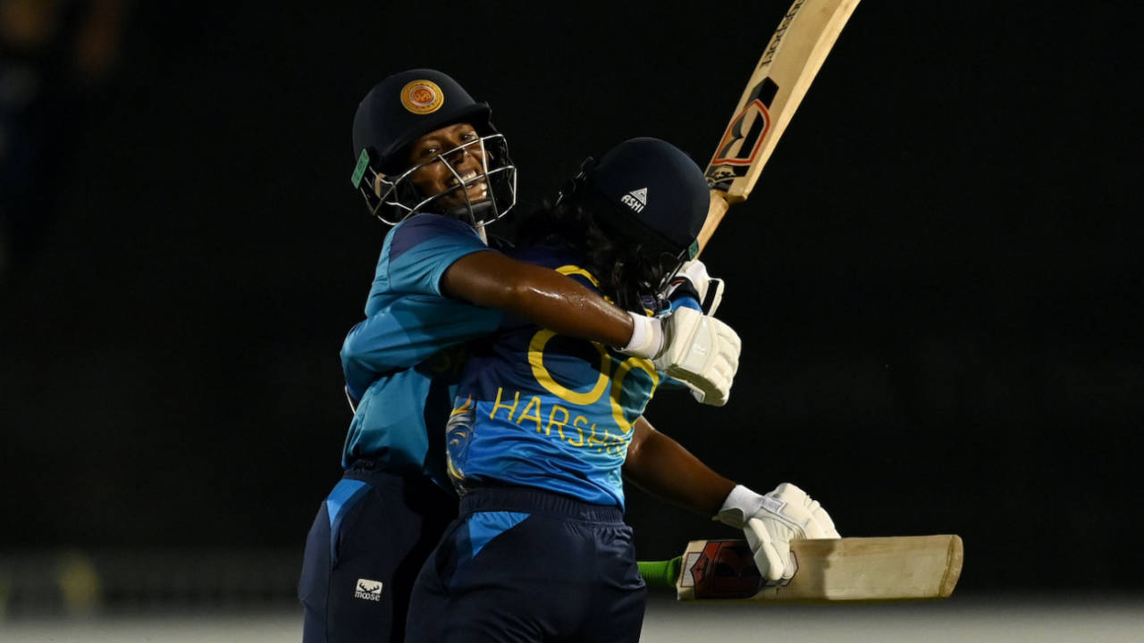 Harshitha Samarawickrama and Hasini Perera saw Sri Lanka through to the win&nbsp;&nbsp;&bull;&nbsp;&nbsp;Getty Images