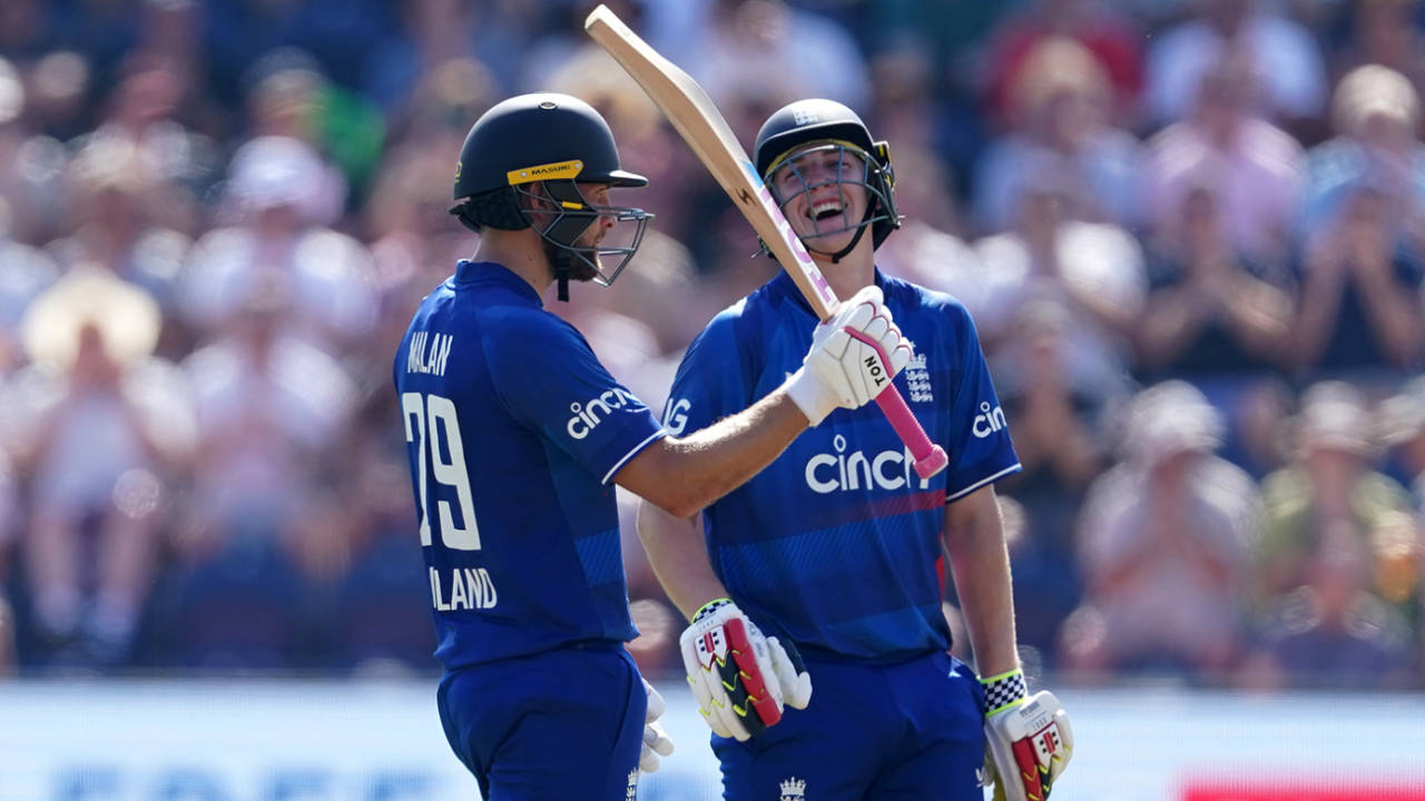 Dawid Malan brought up a 48-ball half-century, England vs New Zealand, 1st ODI, Cardiff, September 8, 2023