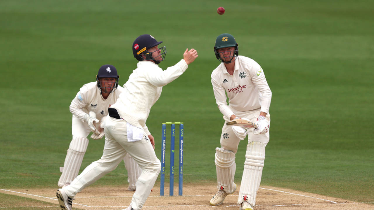 Lyndon James dug in for two-and-a-half hours, Kent vs Nottinghamshire, LV= Insurance County Championship Division 1, Canterbury, September 13, 2023