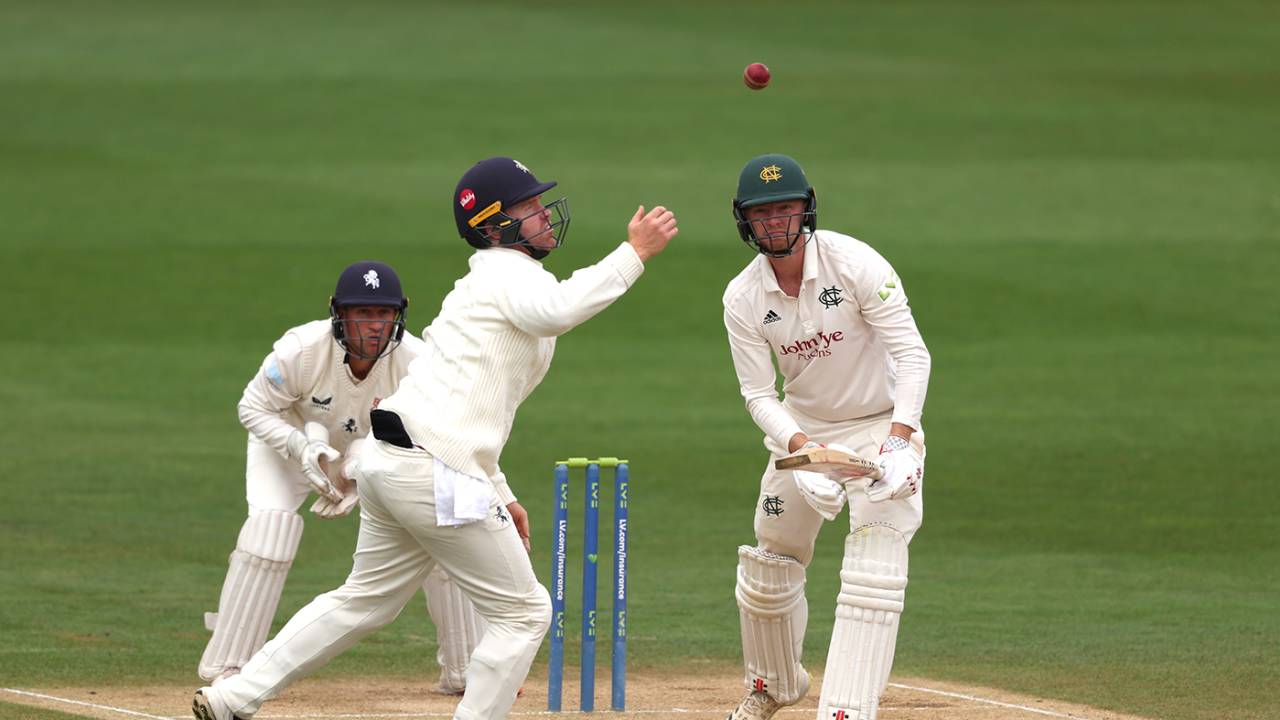 Lyndon James dug in for two-and-a-half hours, Kent vs Nottinghamshire, LV= Insurance County Championship Division 1, Canterbury, September 13, 2023