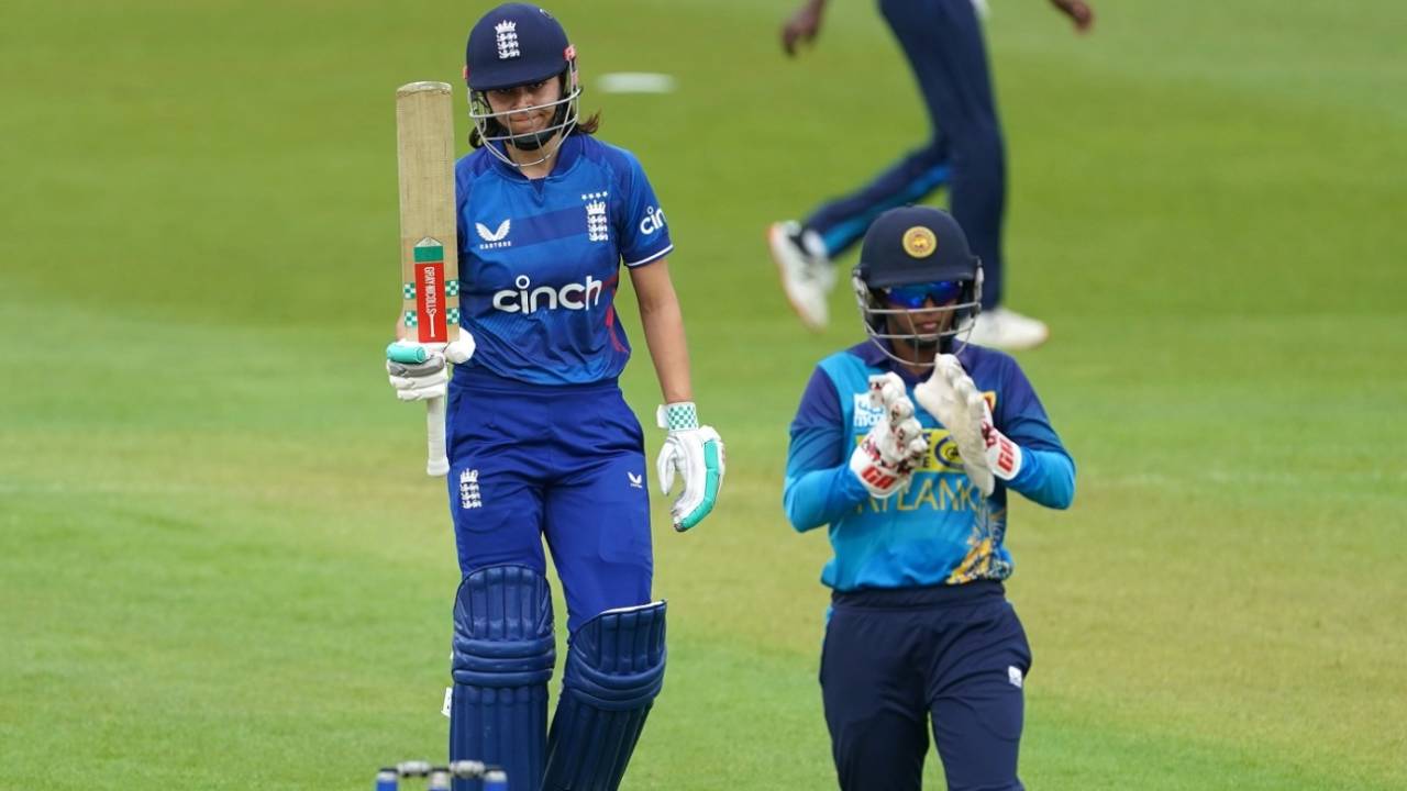 Maia Bouchier made her maiden ODI fifty, England vs Sri Lanka, 3rd women's ODI, Grace Road, September 14, 2023