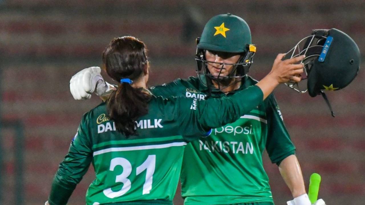 Sidra Ameen and Bismah Maroof added 110 for the second wicket, Pakistan vs South Africa, 3rd women's ODI, Karachi, September 14, 2023