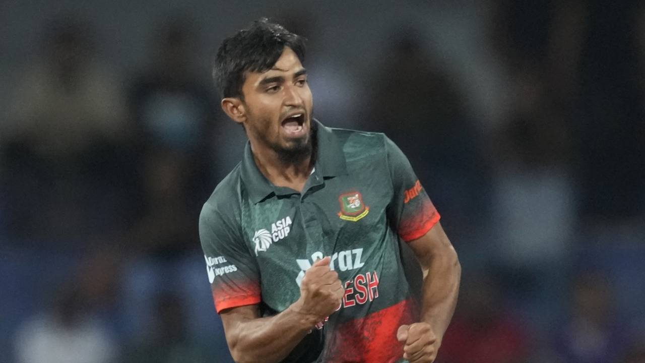 Tanzim Hasan Sakib struck with his second ball, sending back Rohit Sharma for a duck, Bangladesh vs India, Asia Cup Super Four, Colombo, September 15, 2023