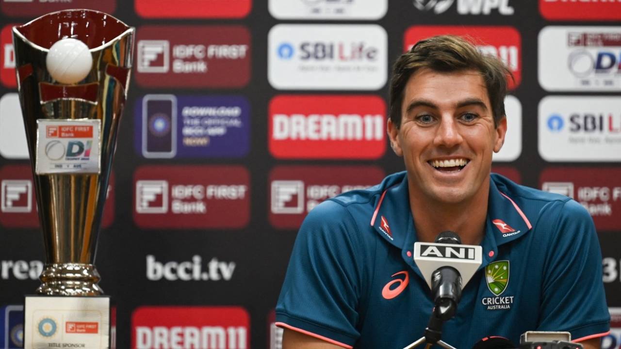 Pat Cummins is all smiles addressing the media in Mohali, Mohali, Sept 21, 2023