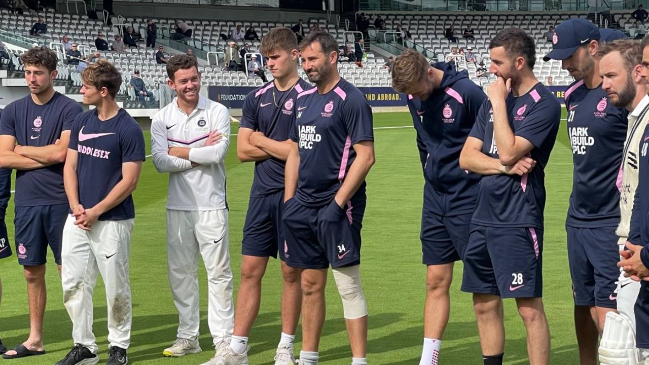 Tim Murtagh was celebrated on the Lord's outfield ahead of his impending retirement