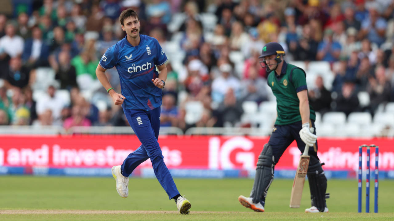 George Scrimshaw bagged his second as Lorcan Tucker holed out to midwicket, England vs Ireland, 2nd ODI, Trent Bridge, September 23, 2023