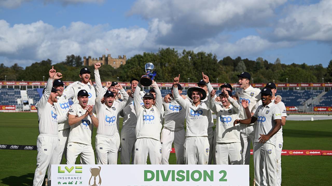 Durham were crowned Division Two champions