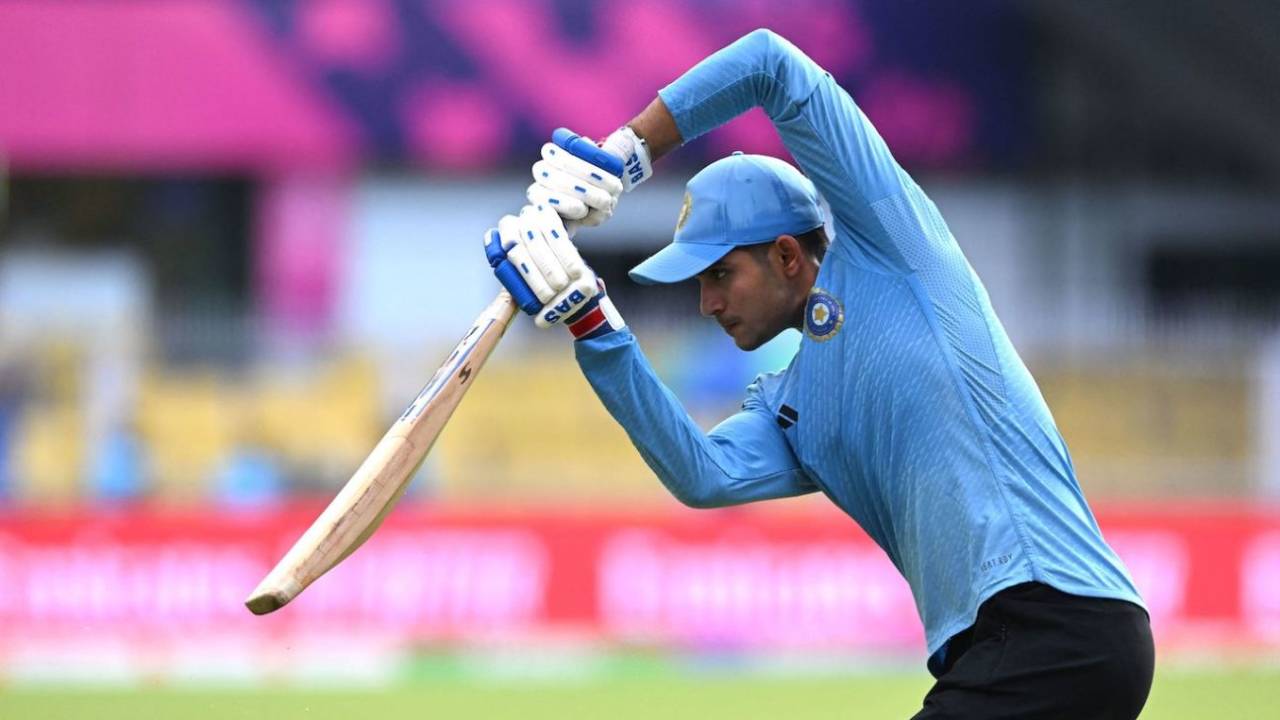 Shubman Gill ahead of the World Cup warm-up game against England in Guwahati, September 30, 2023
